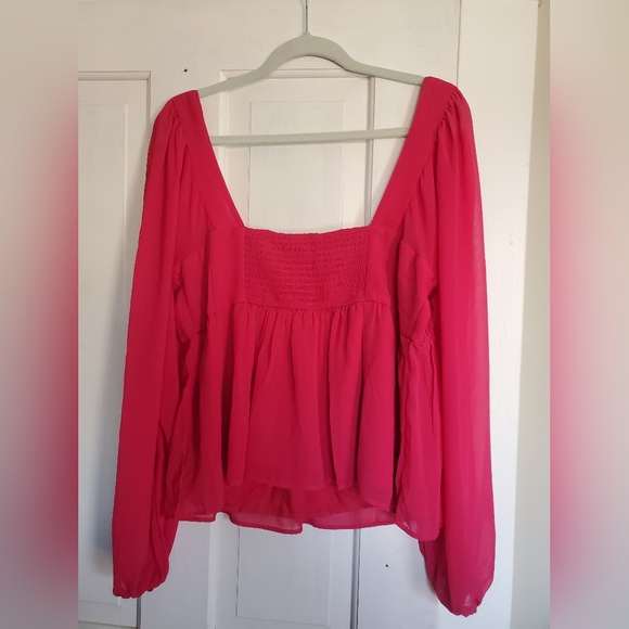 NWT A&F Pink Blouse Sz L - Picture 3 of 5